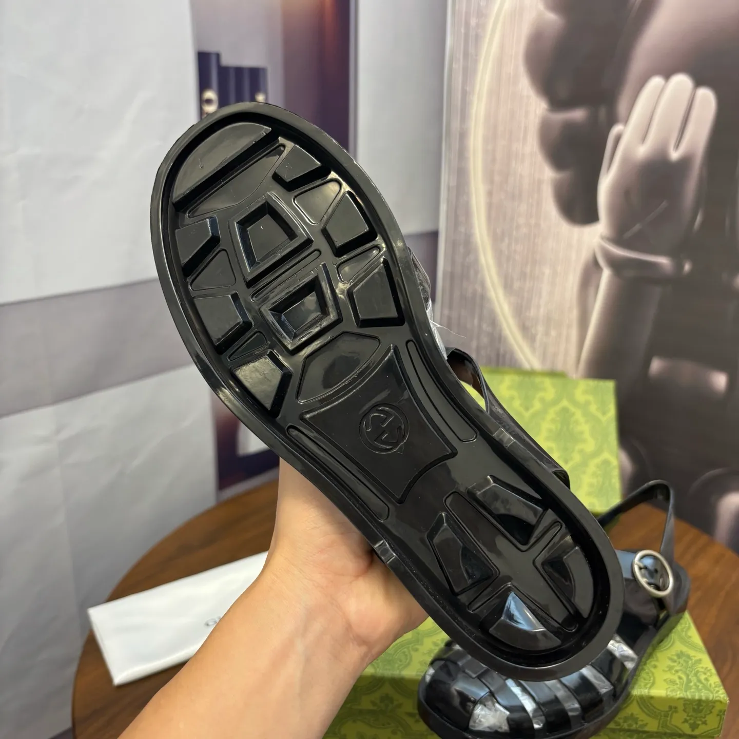 Men's shoes: 260💰[Gucci] sandals, counter quality, top-quality original items, real photos! Original T men's shoes 💰PU material, fine workmanship, comfortable; genuine 1:1 replica Size: 36 ~ 46